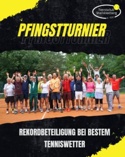 Nachtrag zum Pfingstturnier: Bei Rekordbeteiligung von 27 Spielern und strahlendem Sonnenschein zelebrierten wir am 09.06. unsere Pfingsttradition - und erstmal seit Jahren kam der Sieger dabei nicht aus den eigenen Reihen: Gastspieler Steffen setzte sich letztlich souverän gegen Vorjahressieger @10xbuter durch und entführte den Wanderpokal. Den wollen wir nächstes Jahr aber zurück 😜 Bis dahin schonmal Vormerken: Herbstturnier am 21.09.25!
PT

#tennis #markkleeberg #sonne #leipzig #leipzigtennis #sogehtsaechsisch #sogehtsächsisch #spaßturnier #pfingstturnier #doppel #pfingsten