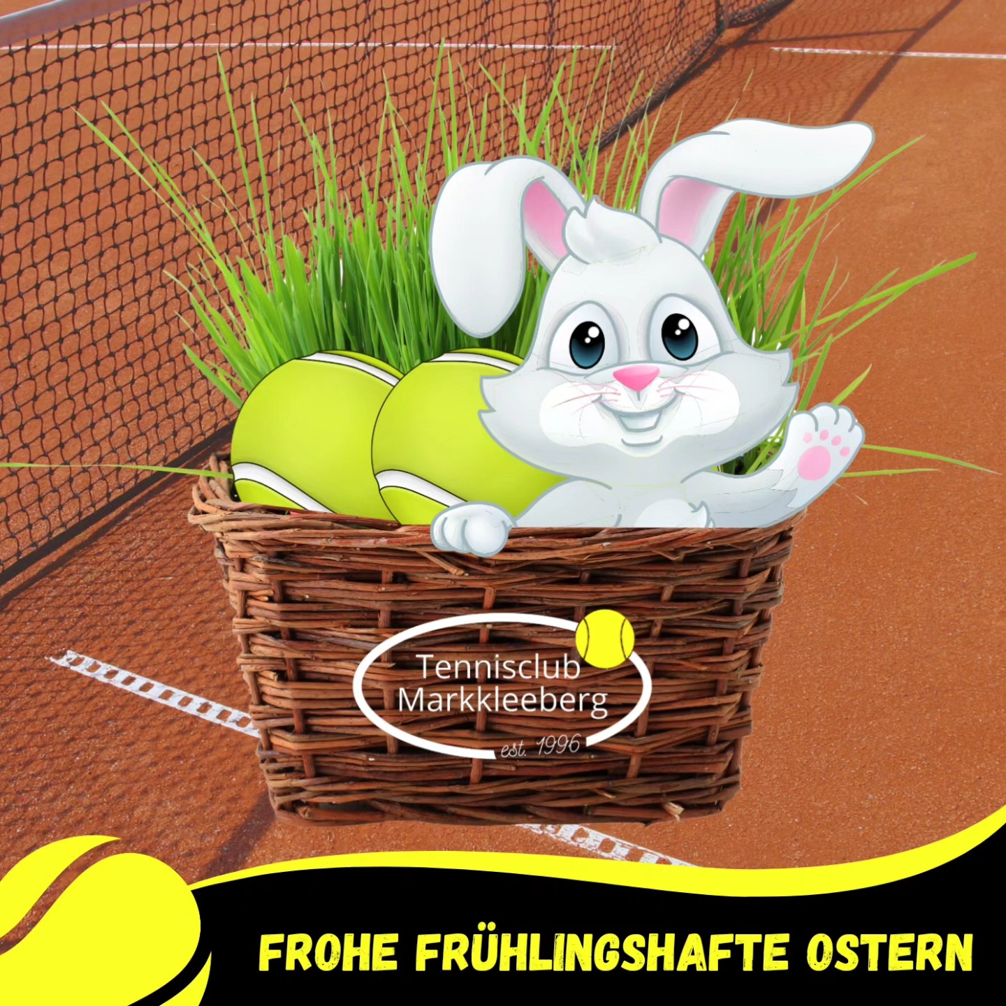 Wir wünschen Frohe Ostern und blicken gespannt auf den anstehenden Frühling, der uns die baldige Rückkehr auf unsere geliebten Außenplätze in Aussicht stellt. Genießt die sonnigen Tage in Familie und macht euch fit für den Sommer! #tennis #gemeinsamtennis #sogehtsaechsisch #sogehtsächsisch #markkleeberg #leipzig #leipzigtennis #frühling #ostern #
