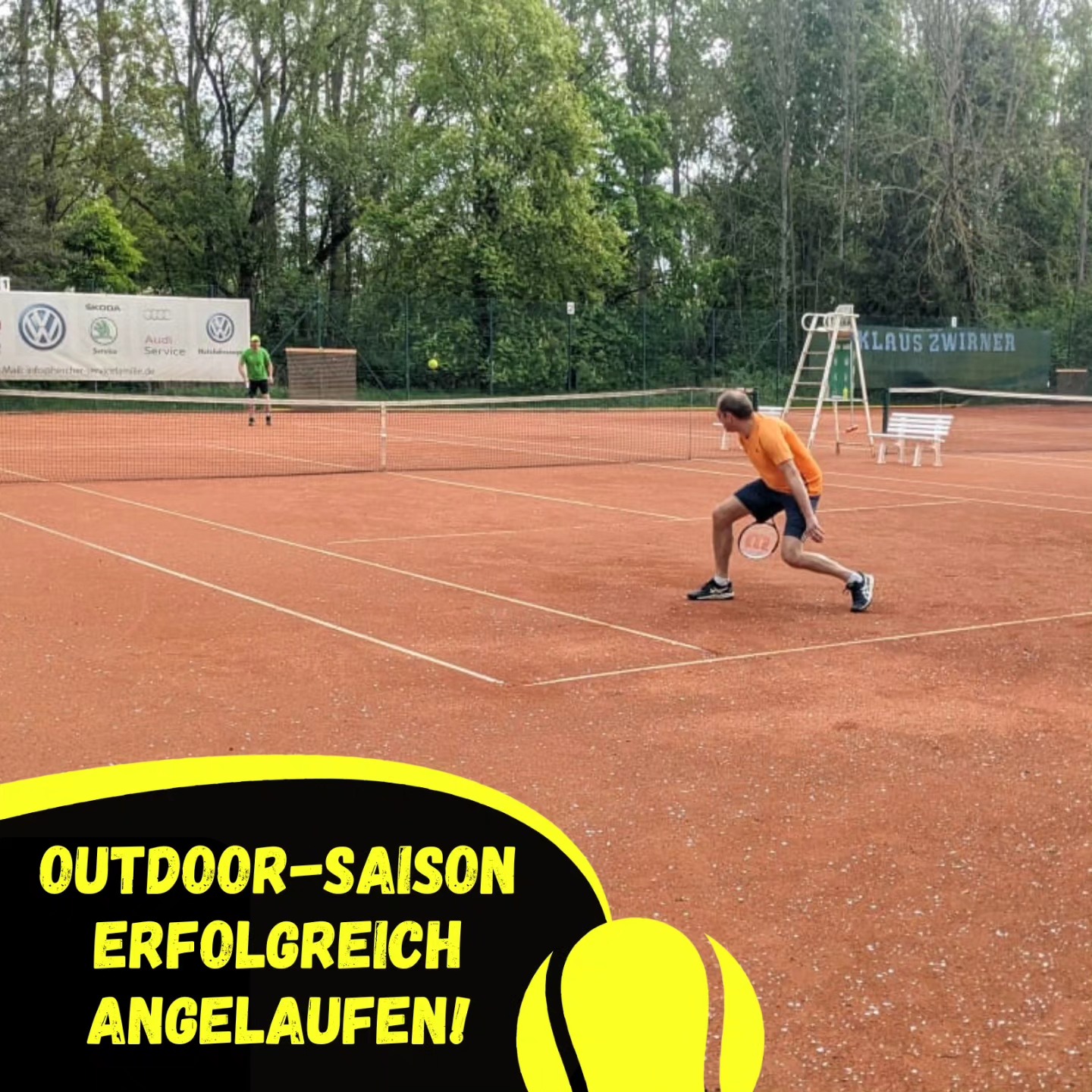 Saisonstart geglückt! Unsere Mitglieder Frank und Volkmar haben am Wochenende im Anschluss an einen fleißigen Arbeitseinsatz mit weiteren Mitgliedern die ersten gelben Filzkugeln über den Court geschoben - und fühlen sich sofort zuhause! Befreit aus der Enge dunkler Tennishallen und zurück unter dem blauen Himmel der bunten Natur - so lieben wir unser Tennis. Nun steht einer erfolgreichen Saison nichts mehr im Wege, auch die Mannschaften kehren zeitnah in die Agra zurück, immerhin stehen bereits Anfang Mai die ersten Ligabegegnungen an. 

PS: News zur Jahreshauptversammlung 2024 gibt's die Tage auch noch :)

#tennis #gemeinsamtennis #zusammentennis #leipzigtennis #leipzig #markkleeberg #sogehtsächsisch #sogehtsaechsisch #saisonauftakt #saisonstart #frühling #stvtennis #arbeitseinsatz #filzkugel #leipzigtennis